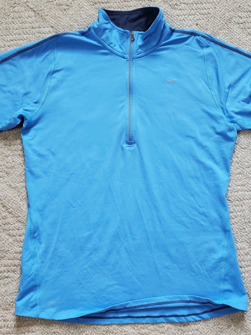 Nike Light Blue Quarter-Zip Athletic Top